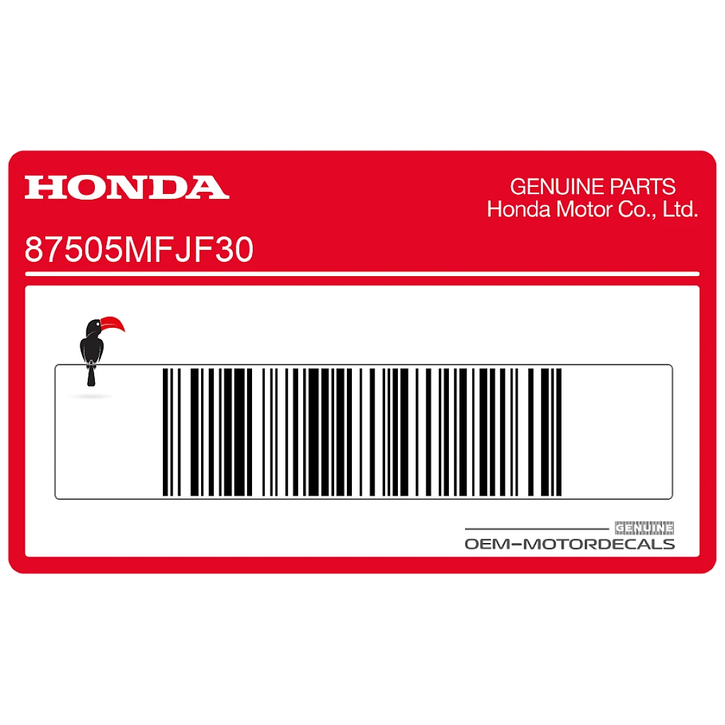 Autocollant Honda CBR600RR Informations Pneus & Chaîne de Transmission OEM 87505MFJF30