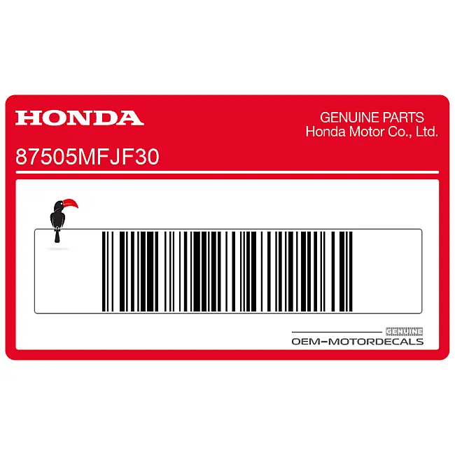 Autocollant Honda CBR600RR Informations Pneus & Chaîne de Transmission OEM 87505MFJF30
