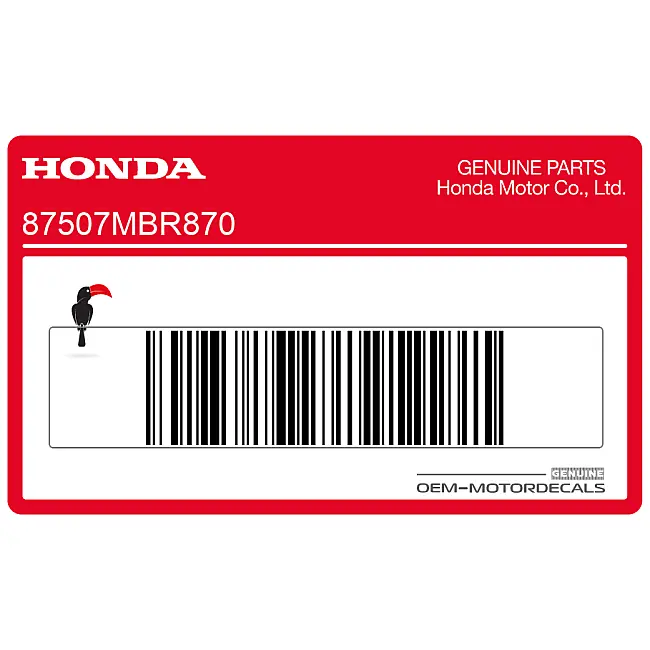 Autocollant d'avertissement de chaîne d'entraînement Honda CBR600RR OEM 87507MBR870