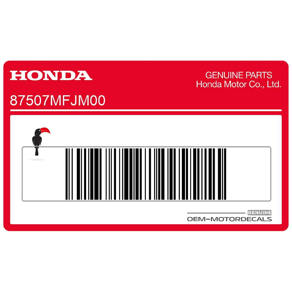 Honda CBR600RR Swingarm Drive Chain Label Left Side OEM 87507MFJM00