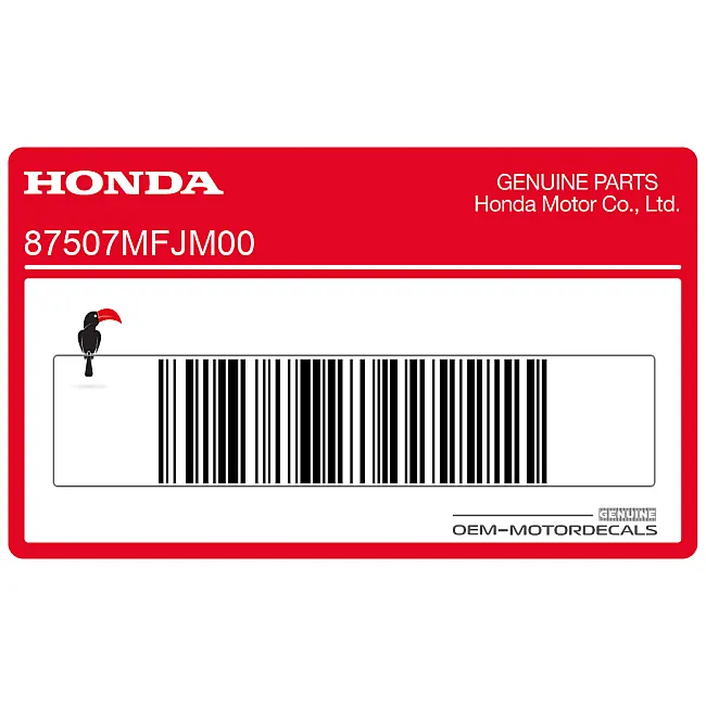 Honda CBR600RR Adesivo Catena Trasmissione Forcellone Lato Sinistro OEM 87507MFJM00