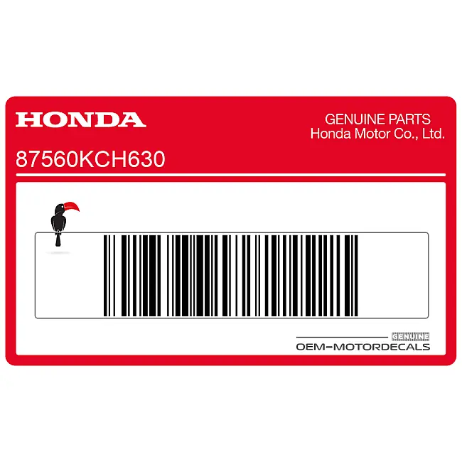 Autocollant Honda CBR600RR d'avertissement de conduite OEM 87560KCH630
