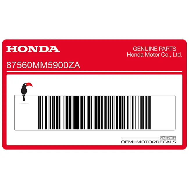 Honda CBR600RR Autocollant Avertissement Transmission (ESP) zone chaîne transmission étiquette avertissement OEM 87560MM5900ZA