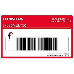 Brandstof tank waarschuwingssticker