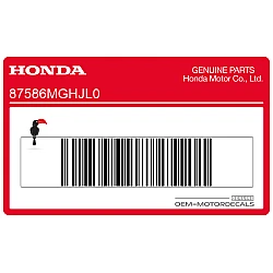 Fuel tank fuel and drive chain label