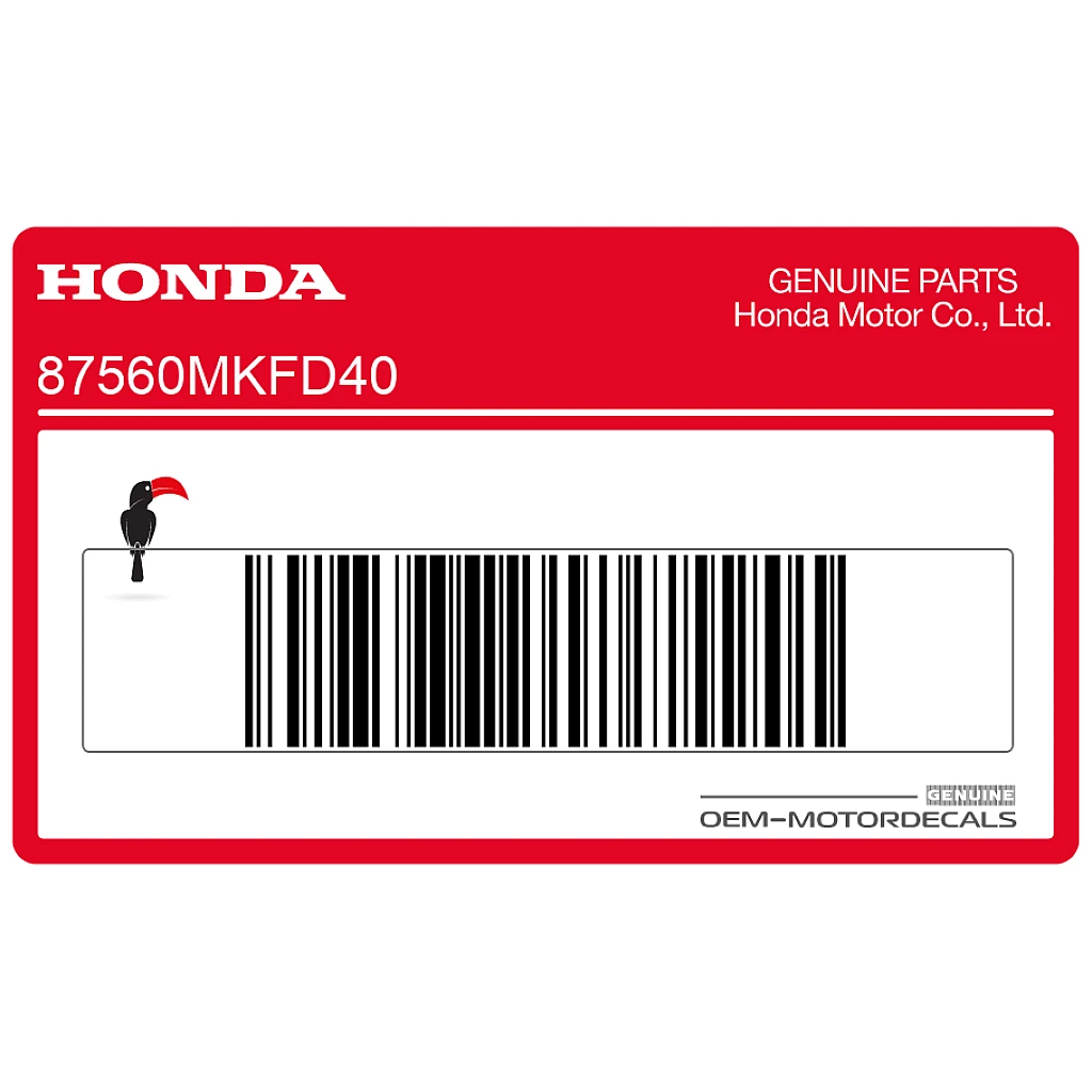 Etichetta di avviso di sicurezza Honda CBR600RR traduzione francese OEM 87560MKFD40