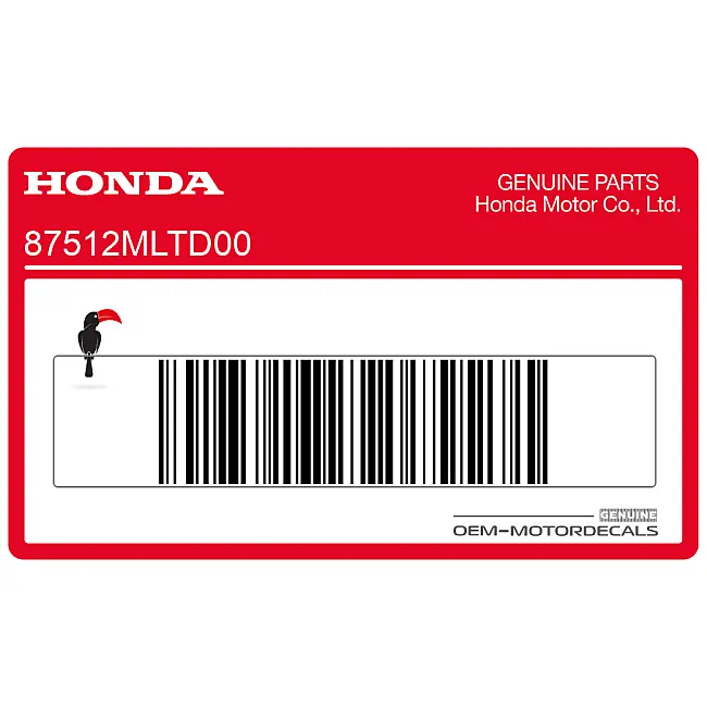 Honda CB1000GT Etichetta Avviso Accessori e Carico OEM 87512MLTD00