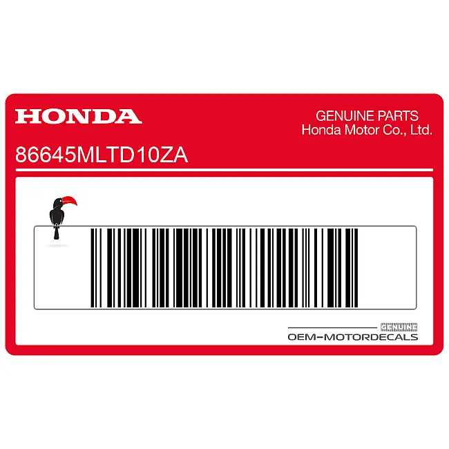 Autocollant de réservoir Honda CB1000GT côté droit OEM 86645MLTD10ZA