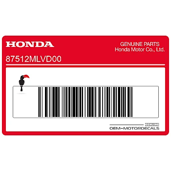 Accessories & load label, left side