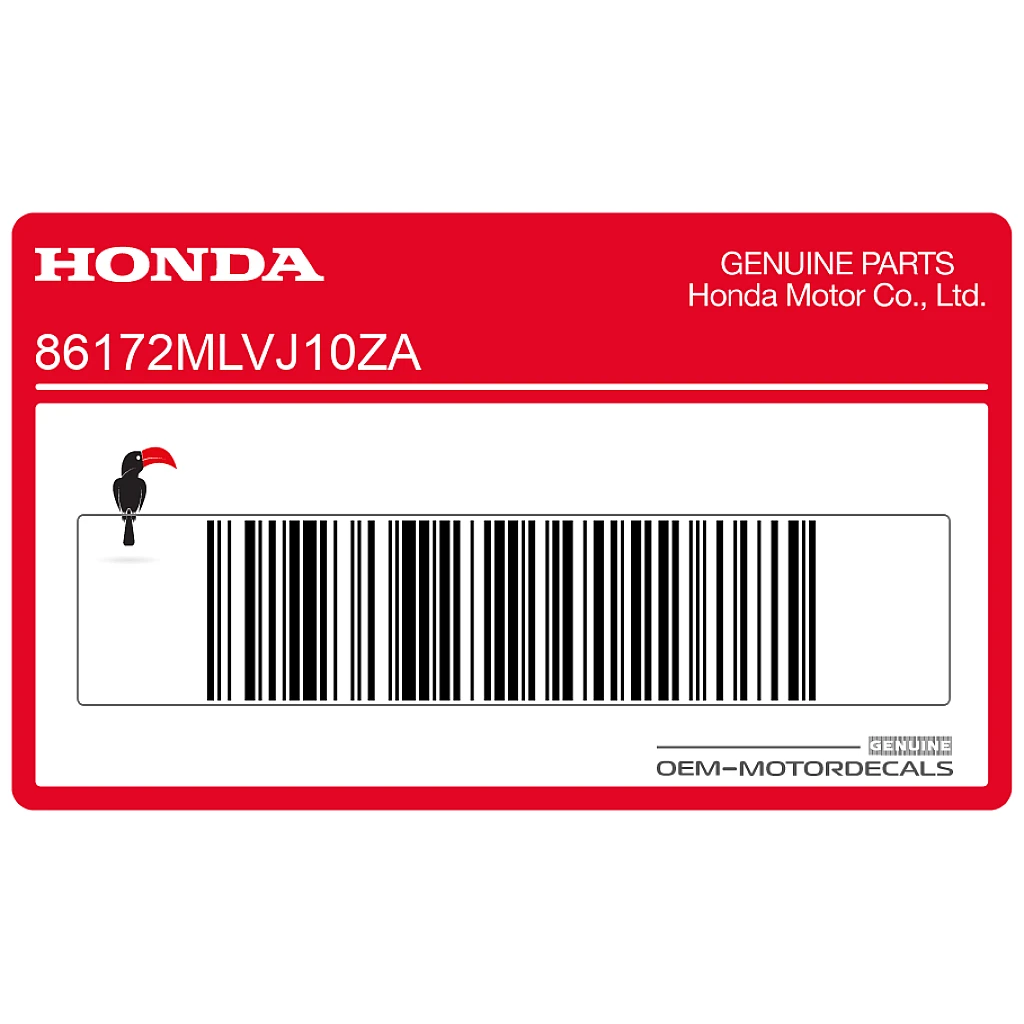 Honda CB1000F Fuel Tank Stripe Left Side OEM 86172MLVJ10ZA