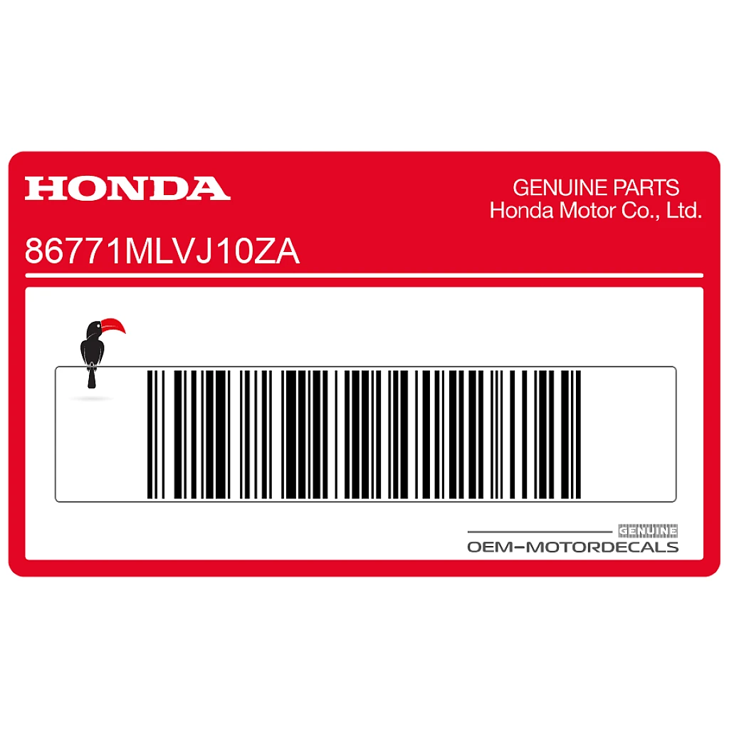 Honda CB1000F Rear Cowl Stripe Right Side OEM 86771MLVJ10ZA