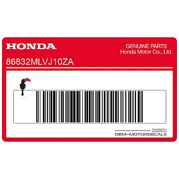 Aufkleber linke Seitenverkleidung