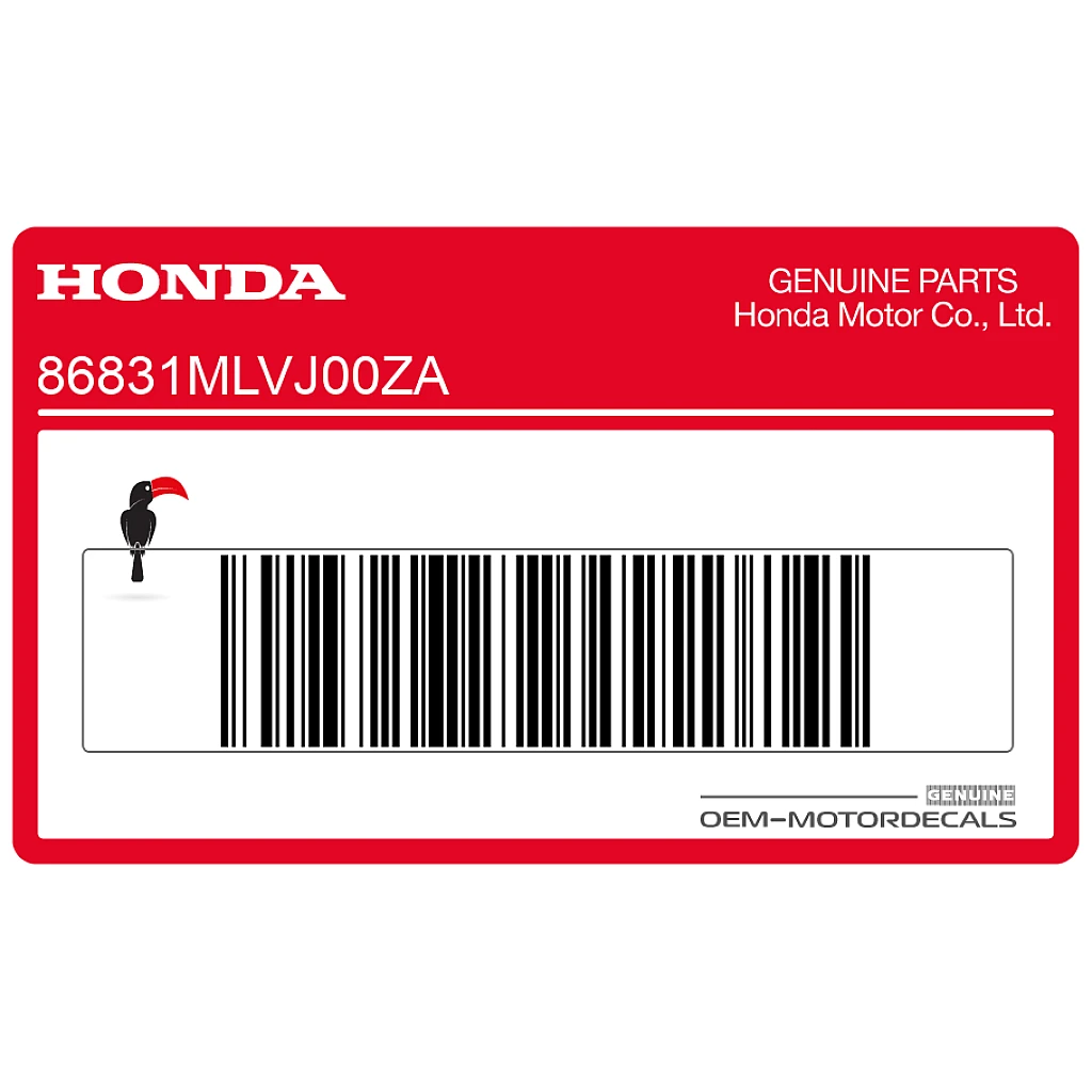 Honda CB1000F Seitenverkleidungsaufkleber rechts OEM 86831MLVJ00ZA