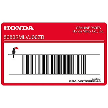 Zijkap sticker, linkerkant