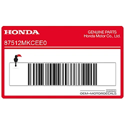 Rear trunk lid label, accessories & load