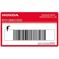 HONDA Pegatina de accesorios y carga 87512-MKC-ED0