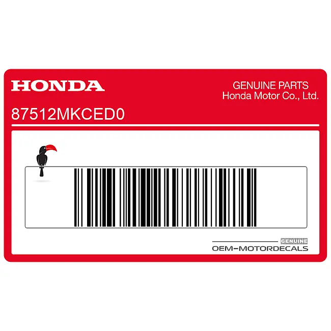 Honda GL1800 Gold Wing Accessories and load caution label Graphic OEM 87512MKCED0