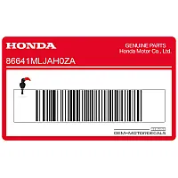 HONDA Rechter Scheibengarnitur-Aufkleber, rechte Seite 86641-MLJ-AH0ZA