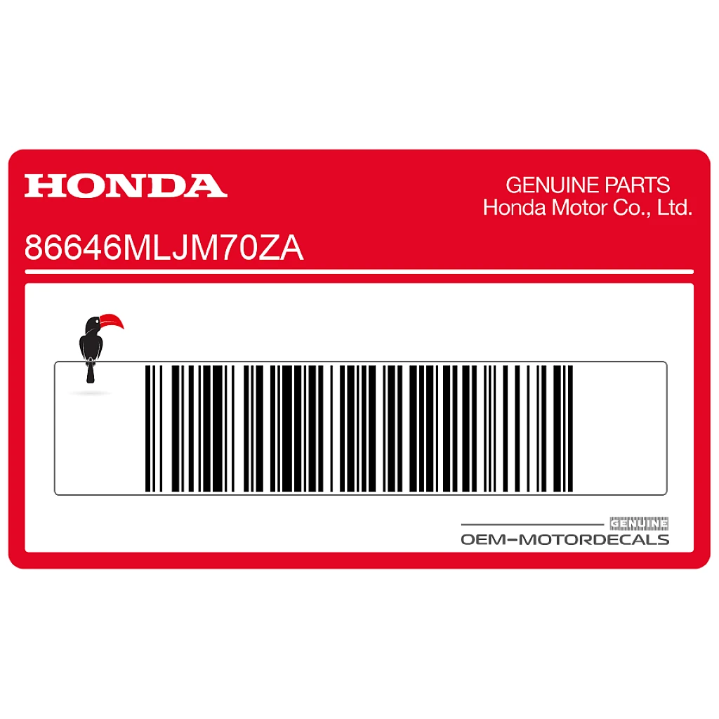 Honda GL1800 Gold Wing linke mittlere Verkleidung Aufkleber linke Seite OEM 86646MLJM70ZA