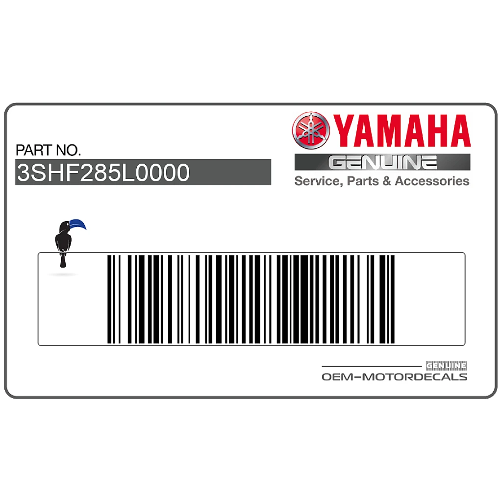 Yamaha TDR125 Emblema de carenado izquierdo Lado Izquierdo OEM 3SHF285L0000