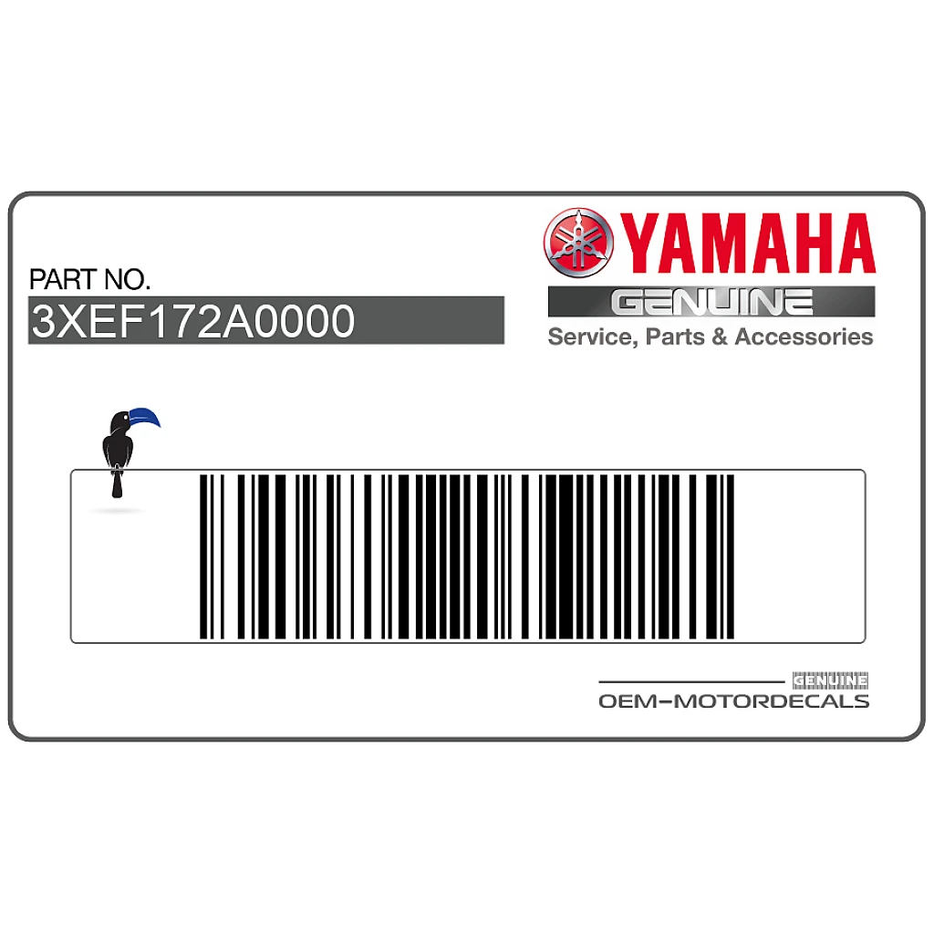 Pegatina lateral derecha carenado Yamaha TDR125 OEM 3XEF172A0000
