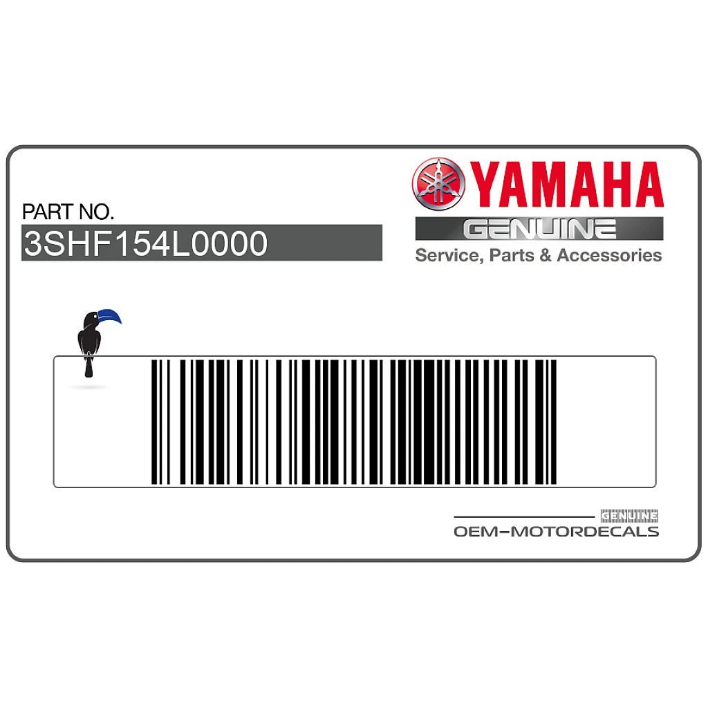 Pegatina de carenado Yamaha TDR 125 Lado Derecho OEM 3SHF154L0000