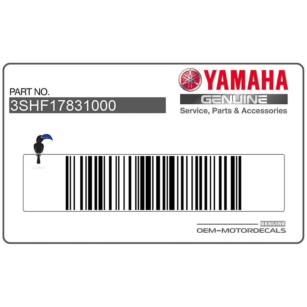 Yamaha TDR125 Emblema Fiancata OEM 3SHF17831000 Grafica Adesiva Originale di Fabbrica per Carena Laterale