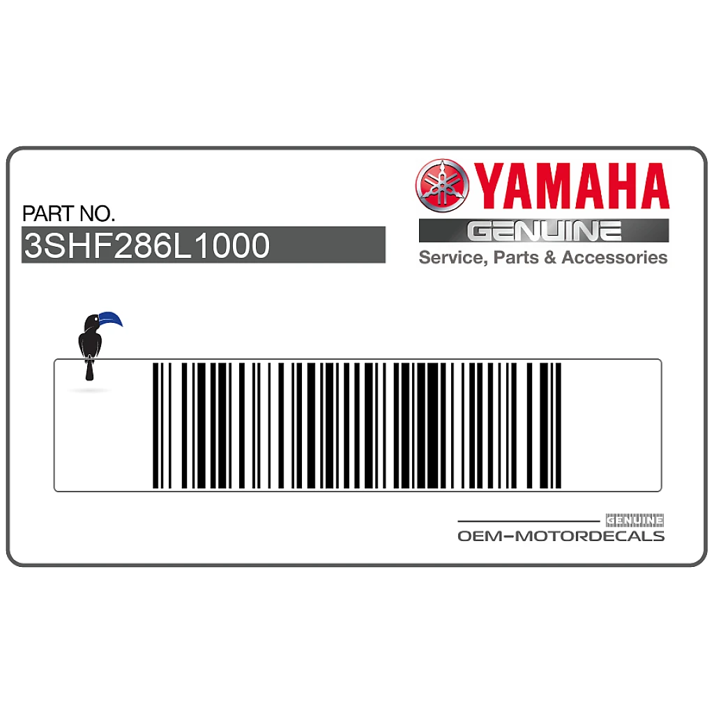 Yamaha TDR125 Right Fairing Emblem Right Side OEM 3SHF286L1000
