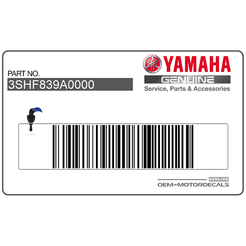 Yamaha TDR125 Side fairing graphic OEM 3SHF839A0000