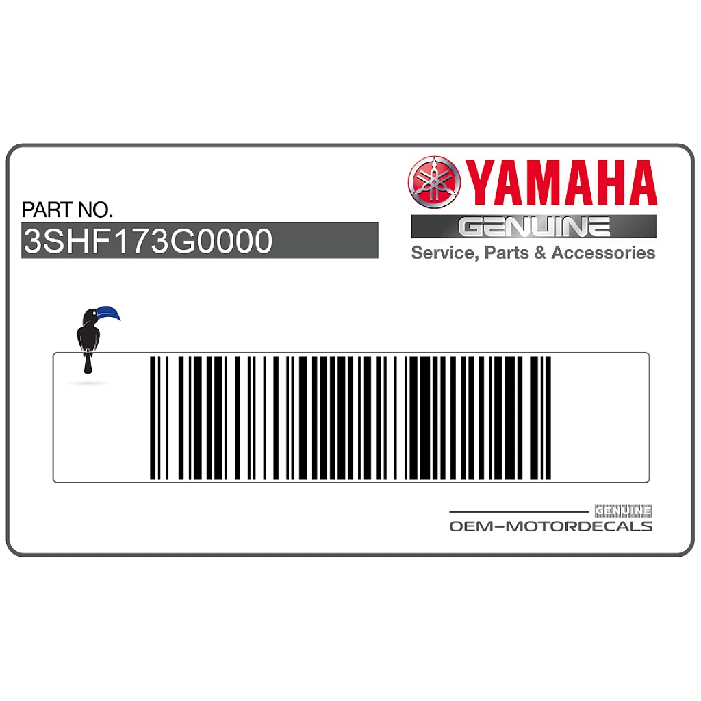 Yamaha TDR125 Side Fairing Emblem Set Right Side OEM 3SHF173G0000