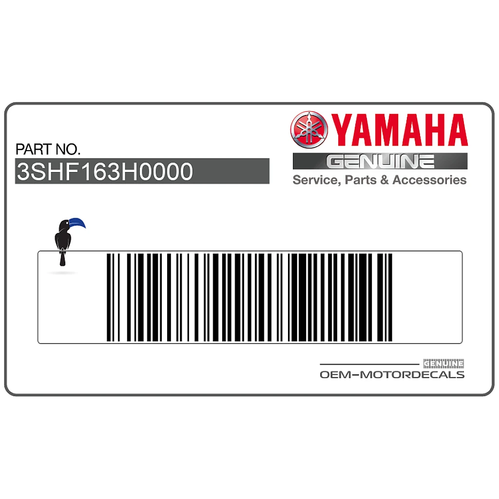 Yamaha TDR125 Zijkap TDR Embleem Linkerkant OEM 3SHF163H0000