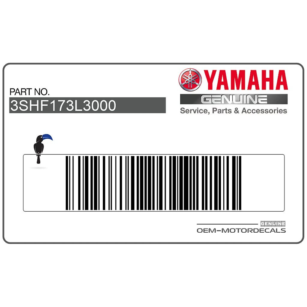 Yamaha TDR125 Side Cover Graphic Set Right Side OEM 3SHF173L3000