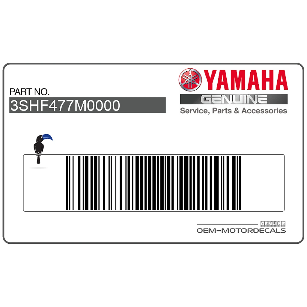 Yamaha TDR125 Left Tail Cover Graphic Set Left Side OEM 3SHF477M0000