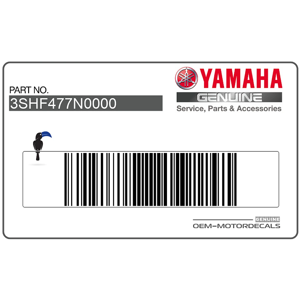 Yamaha TDR125 Tail cover TDR125 graphic set right side OEM 3SHF477N0000 genuine factory decal