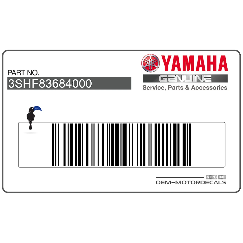 Yamaha TDR125 side fairing emblem left side OEM 3SHF83684000