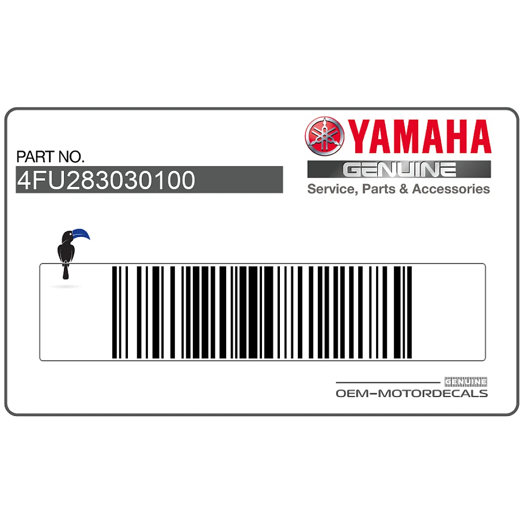 Yamaha TDR125 Dolna Owiewka Zestaw Naklejek Prawa Strona OEM 4FU283030100
