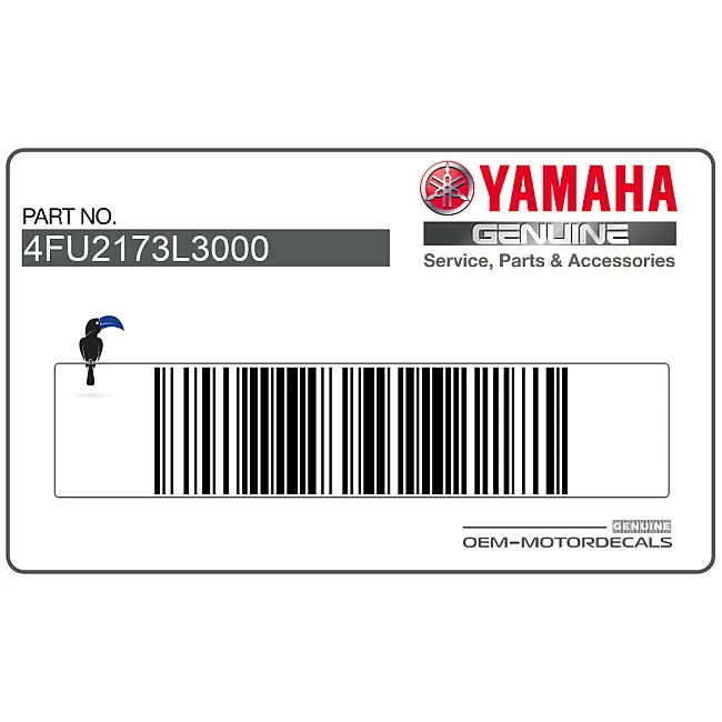 Yamaha TDR125 Linker kuipdeel Stickerset 1 OEM 4FU2173L3000 Originele Fabriekssticker