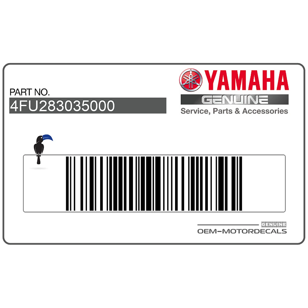 Yamaha TDR125 Right Lower Cover Graphic Set Right Side OEM 4FU283035000