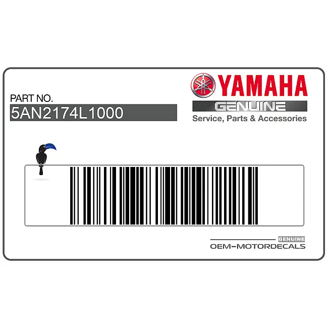 Yamaha TDR125 Aufklebersatz rechte Verkleidung 2 rechte Seite OEM 5AN2174L1000 Originalabziehbild