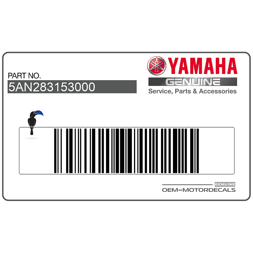 Yamaha TDR125 Front Cowling TDR Emblem OEM 5AN283153000