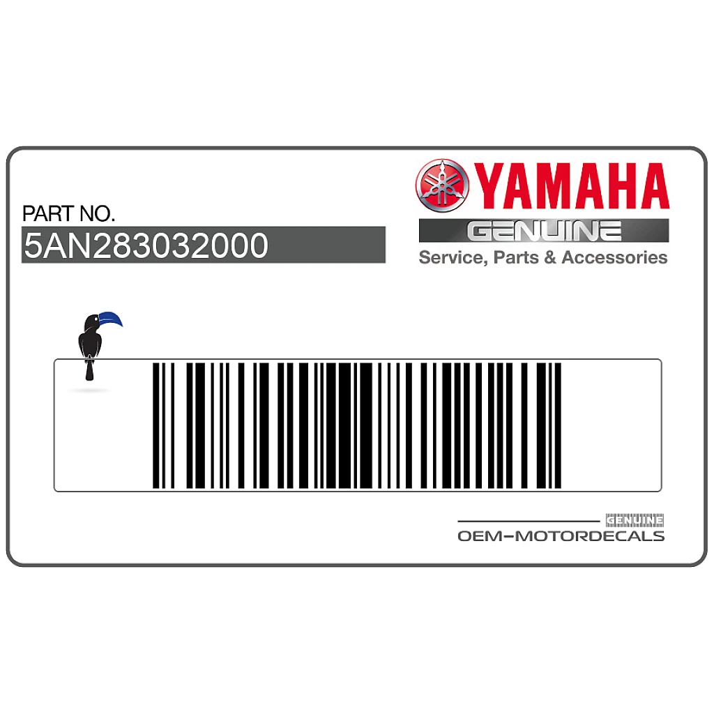 Yamaha TDR125 Juego Quilla Adhesivo Lado Derecho OEM 5AN283032000