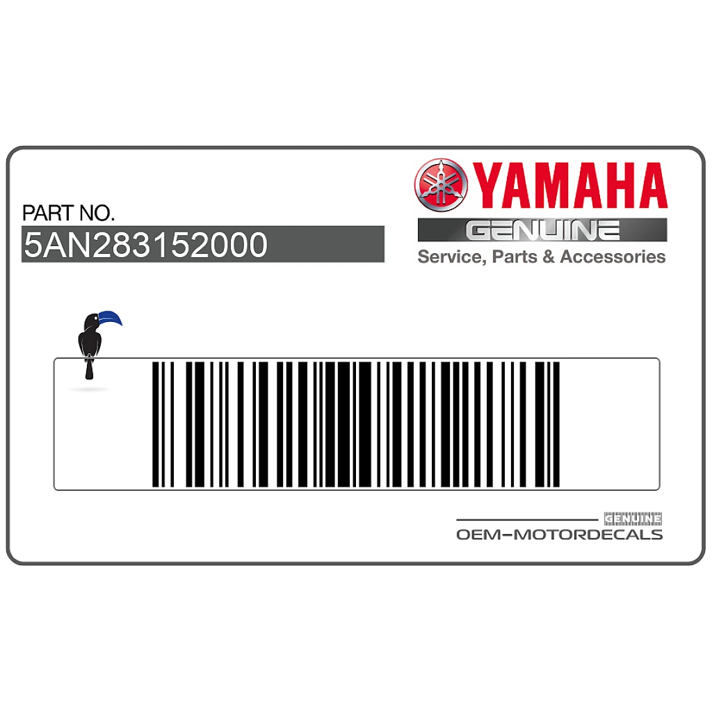 Yamaha TDR125 Cowling 1 Emblem OEM 5AN283152000