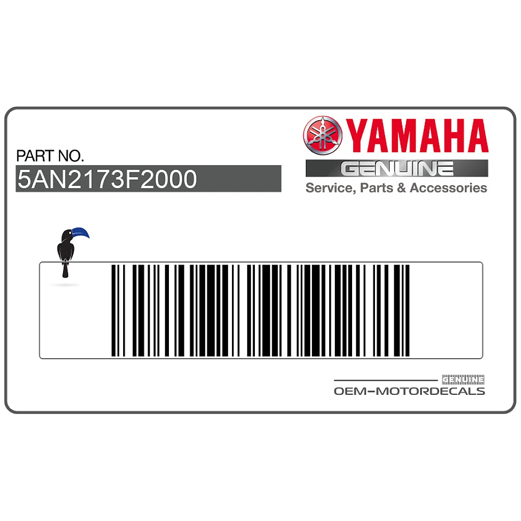 Authentic Yamaha TDR125 Right Fairing Graphic 2 Right Side OEM 5AN2173F2000 Factory Decal for Side Cowling