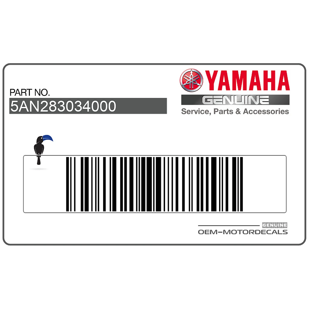 Yamaha TDR125 Lower cover graphic set right side OEM 5AN283034000
