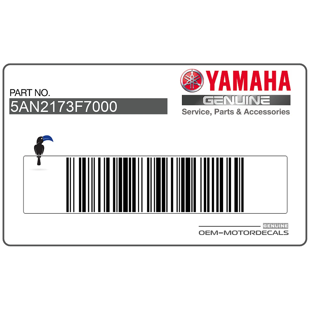 Yamaha TDR125 Aufkleber für rechte Verkleidung rechts OEM 5AN2173F7000