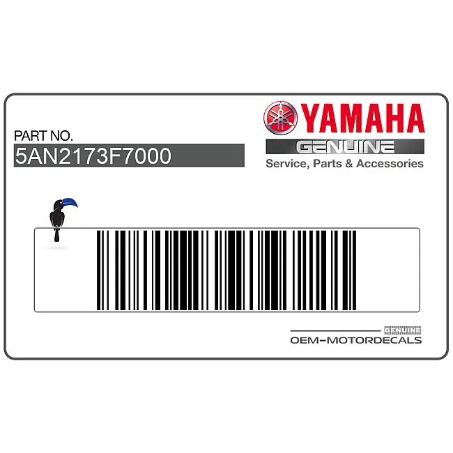 Autocollant flanc de carénage droit Yamaha TDR125 OEM 5AN2173F7000