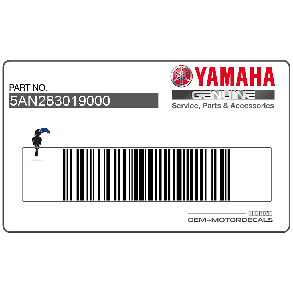 Yamaha TDR125 Onderkuip Stickerset Linkerkant OEM 5AN283019000