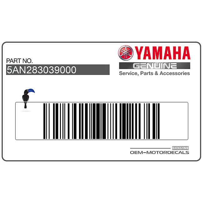 Jeu d'autocollants Yamaha TDR125 authentiques pour carénage inférieur côté droit pièce OEM 5AN283039000 décalcomanie d'usine authentique