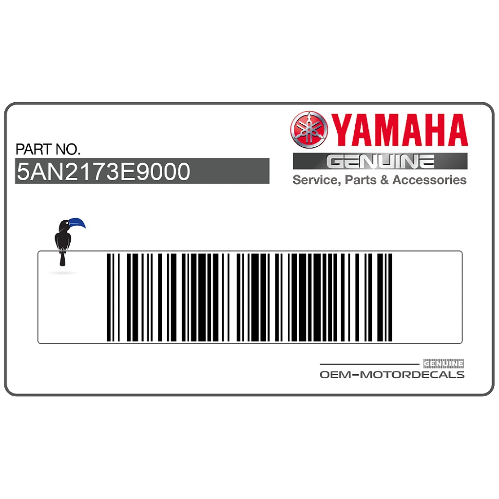 Yamaha TDR125 Linker kuipdeel sticker 1 Linkerkant OEM 5AN2173E9000