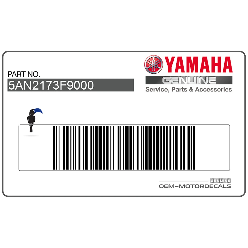 Yamaha TDR125 Sticker Rechterkuip Rechterkant OEM 5AN2173F9000